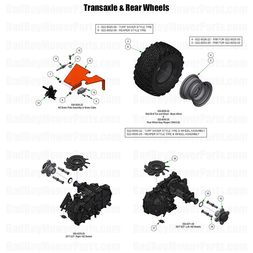 2025 MZ Magnum - Transaxle & Rear Wheels
